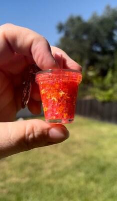 Mini snow 2025 globe keychain